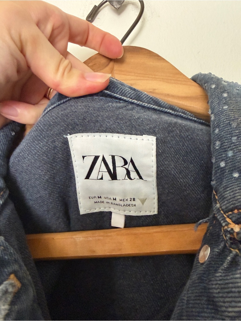 Zara Raindrop Rhinestone Denim Jacket & Jeans Set - Picture 4 of 6